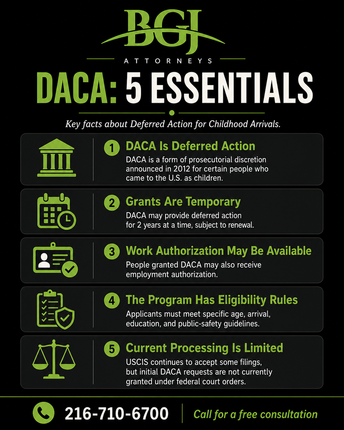 deferred action on childhood arrivals attorney infographic