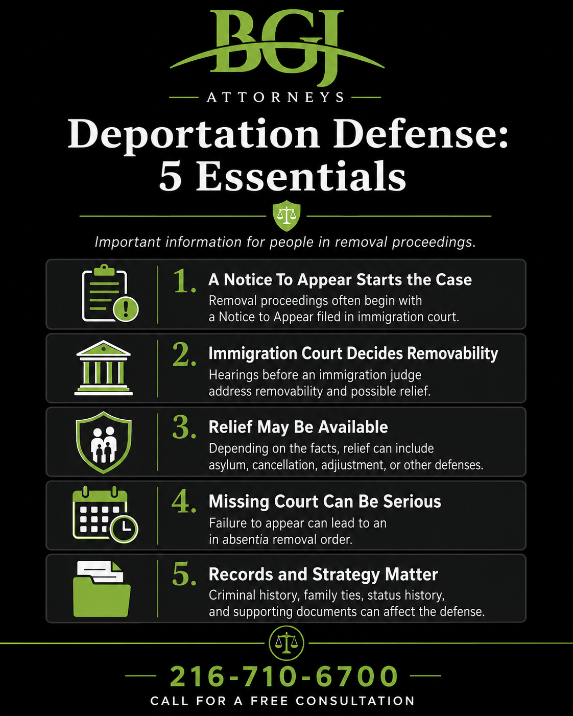 deportation defense attorney infographic