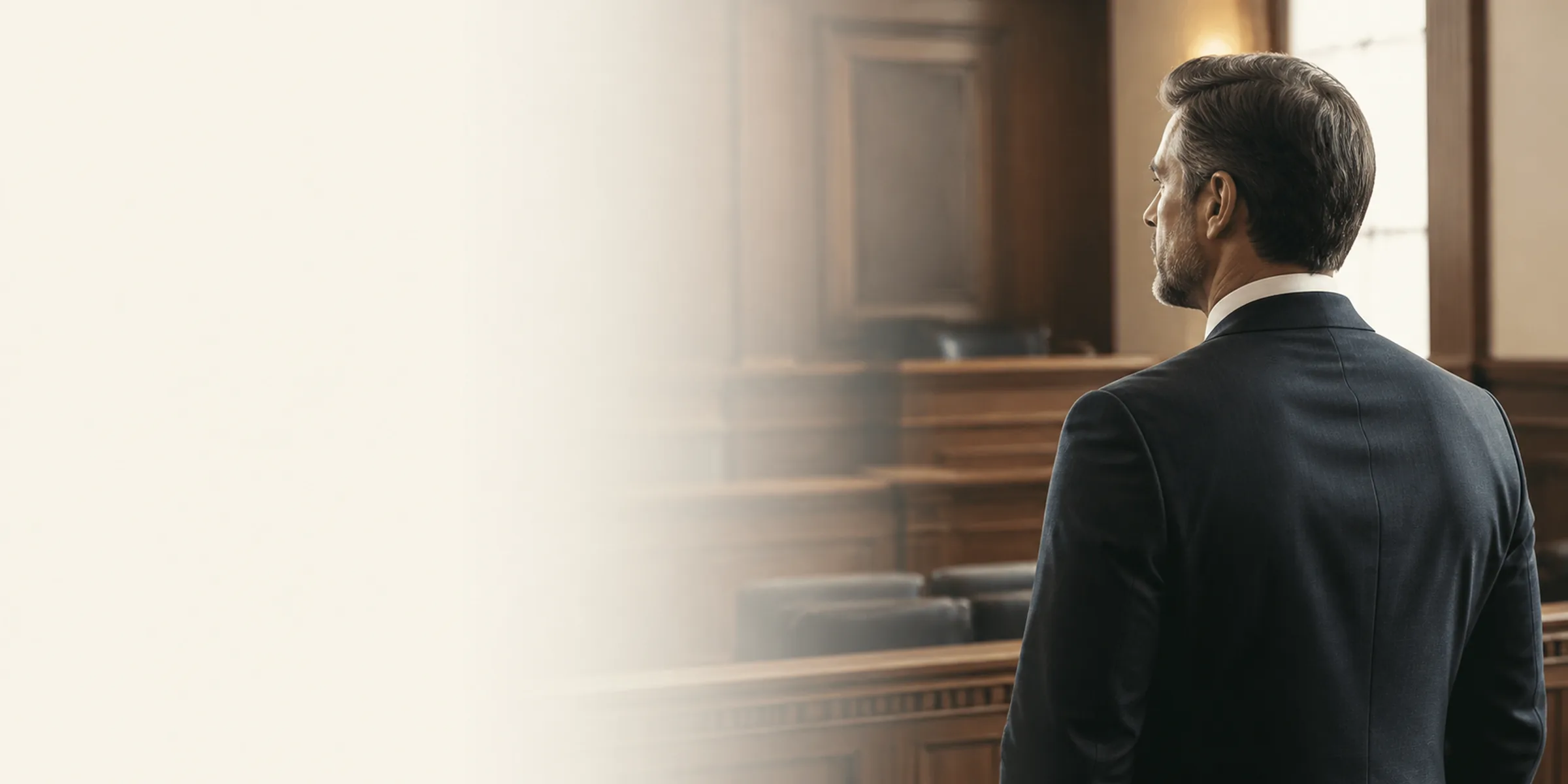 Criminal defense attorney standing in an Ohio courtroom
